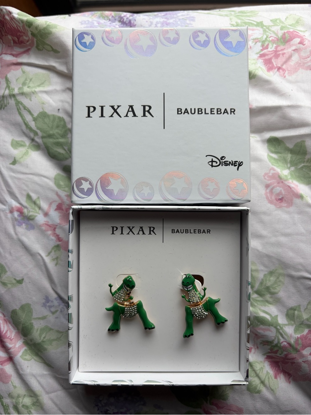 Disney Pixar x BaubleBar Green Rex Dinosaur Earrings